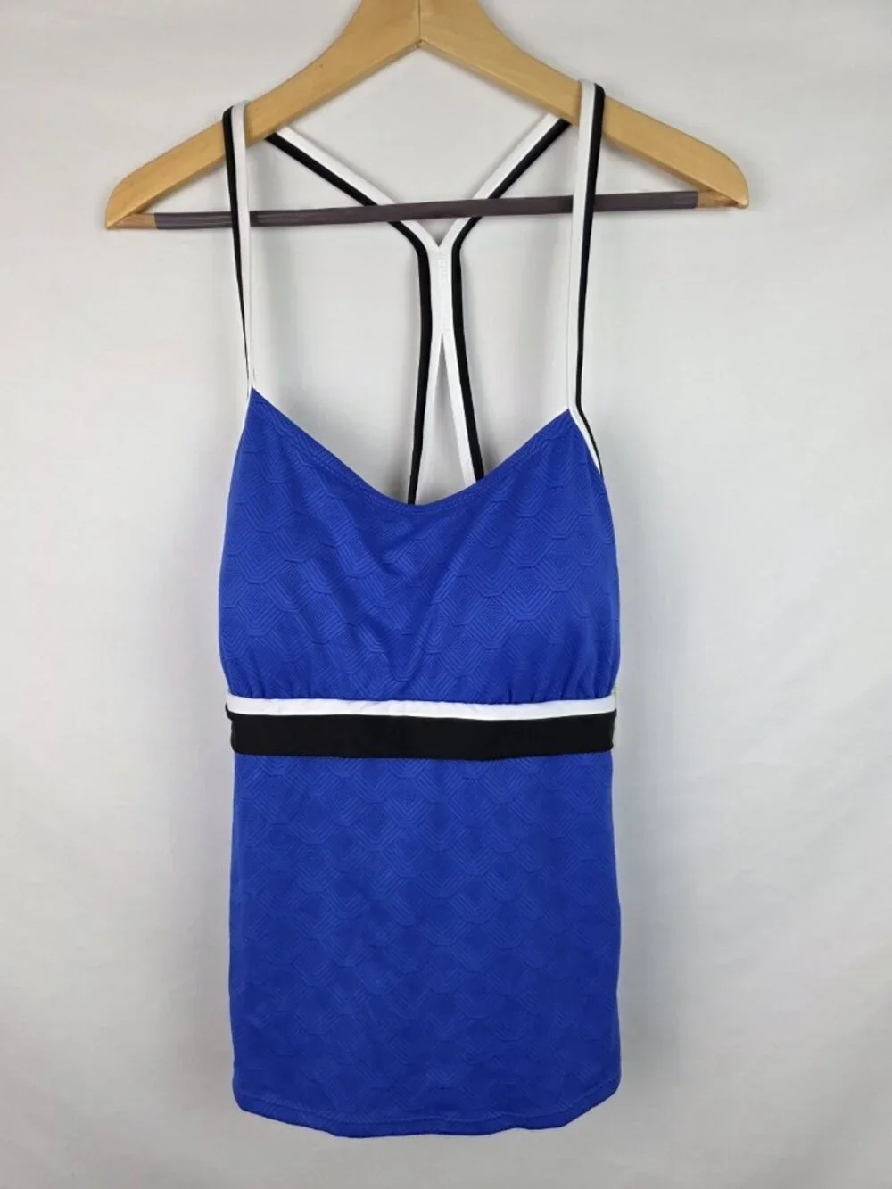 24th & Ocean Women's Tankini Top Size XXL Blue Swim Swimsuit Top A-D Cup